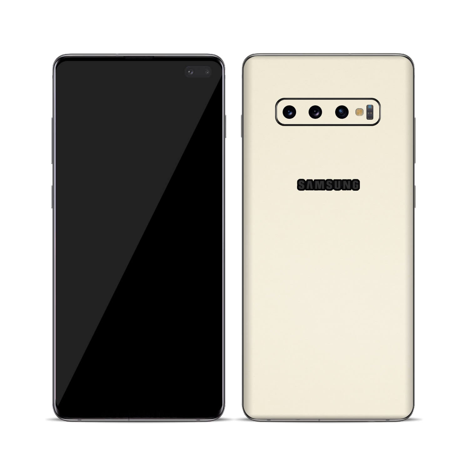 Samsung Galaxy S10 Plus Textured Matt Cream Skins
