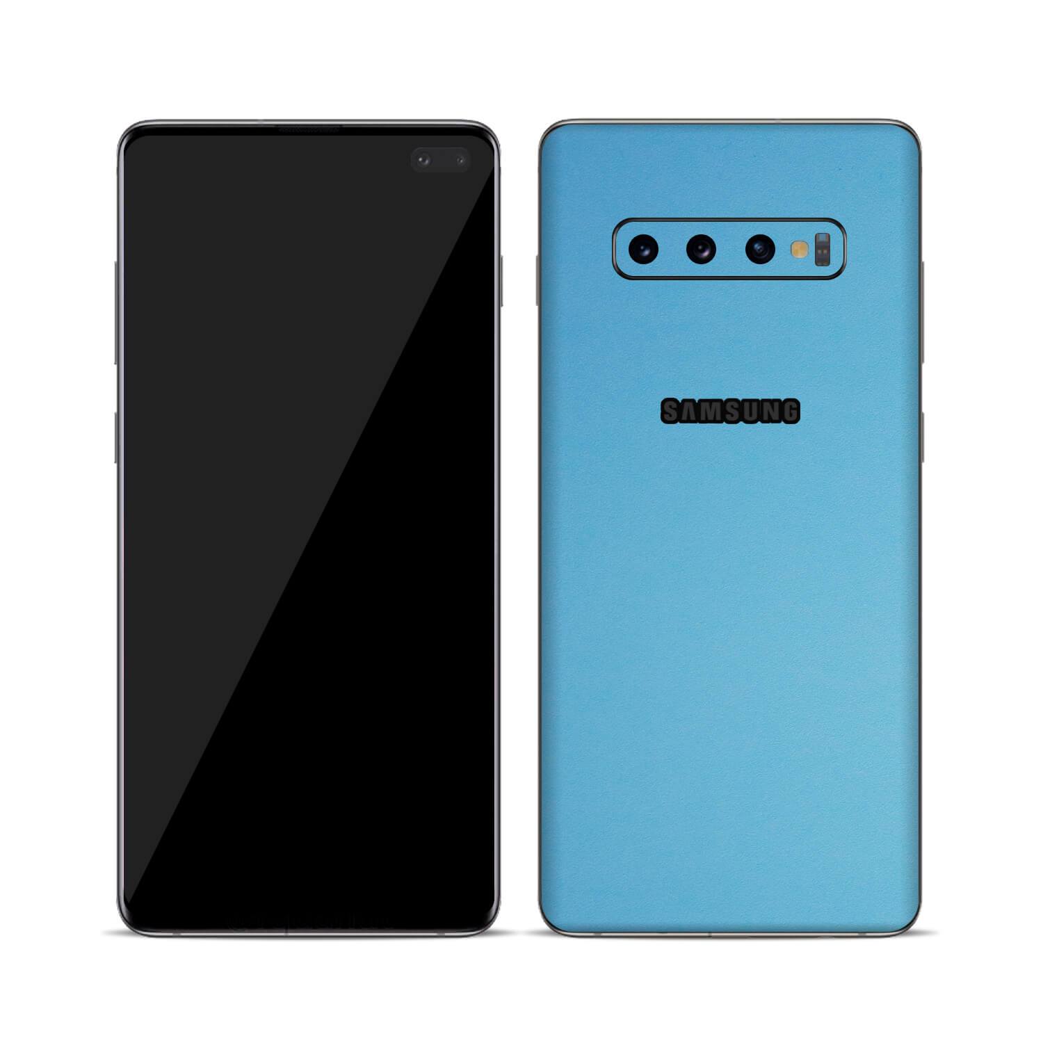Samsung Galaxy S10 Plus Textured Matt Light Blue Skins