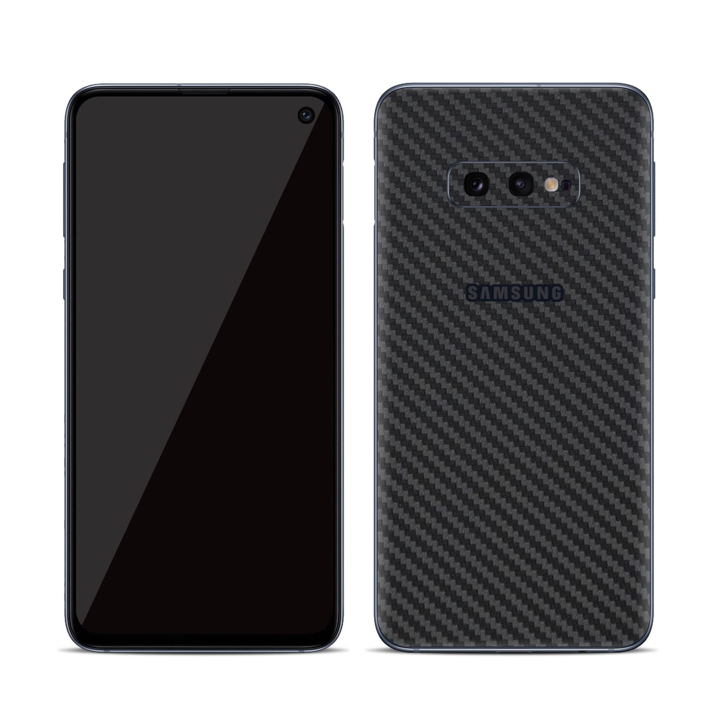 Samsung Galaxy S10e Black Carbon Fibre Skins