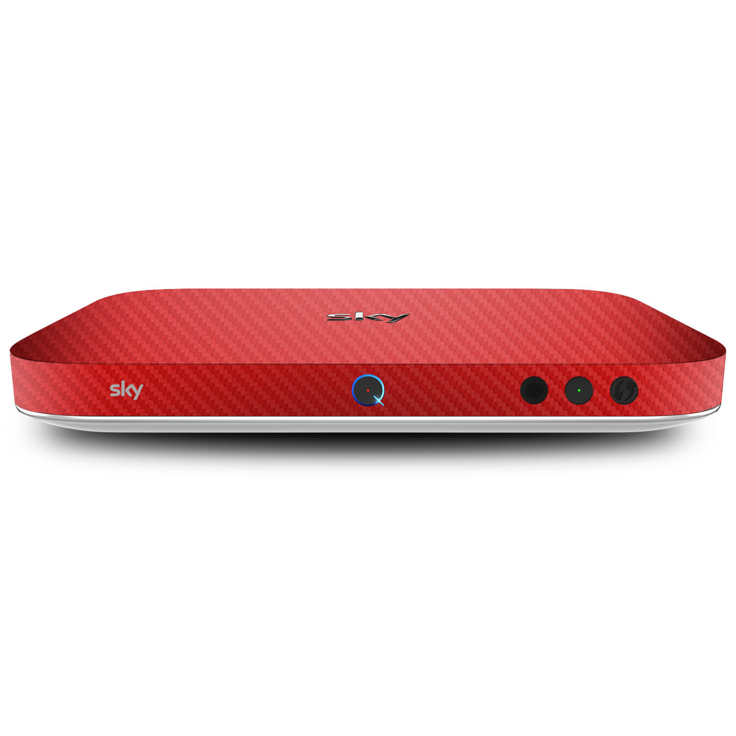 Sky Q Box Red Carbon Fibre Skins