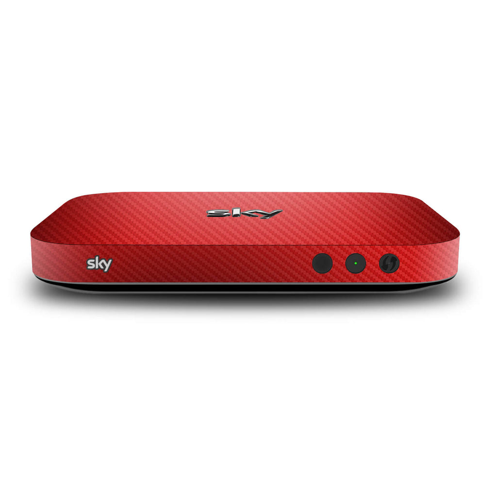 Sky Q Mini Box Red Carbon Fibre Skins