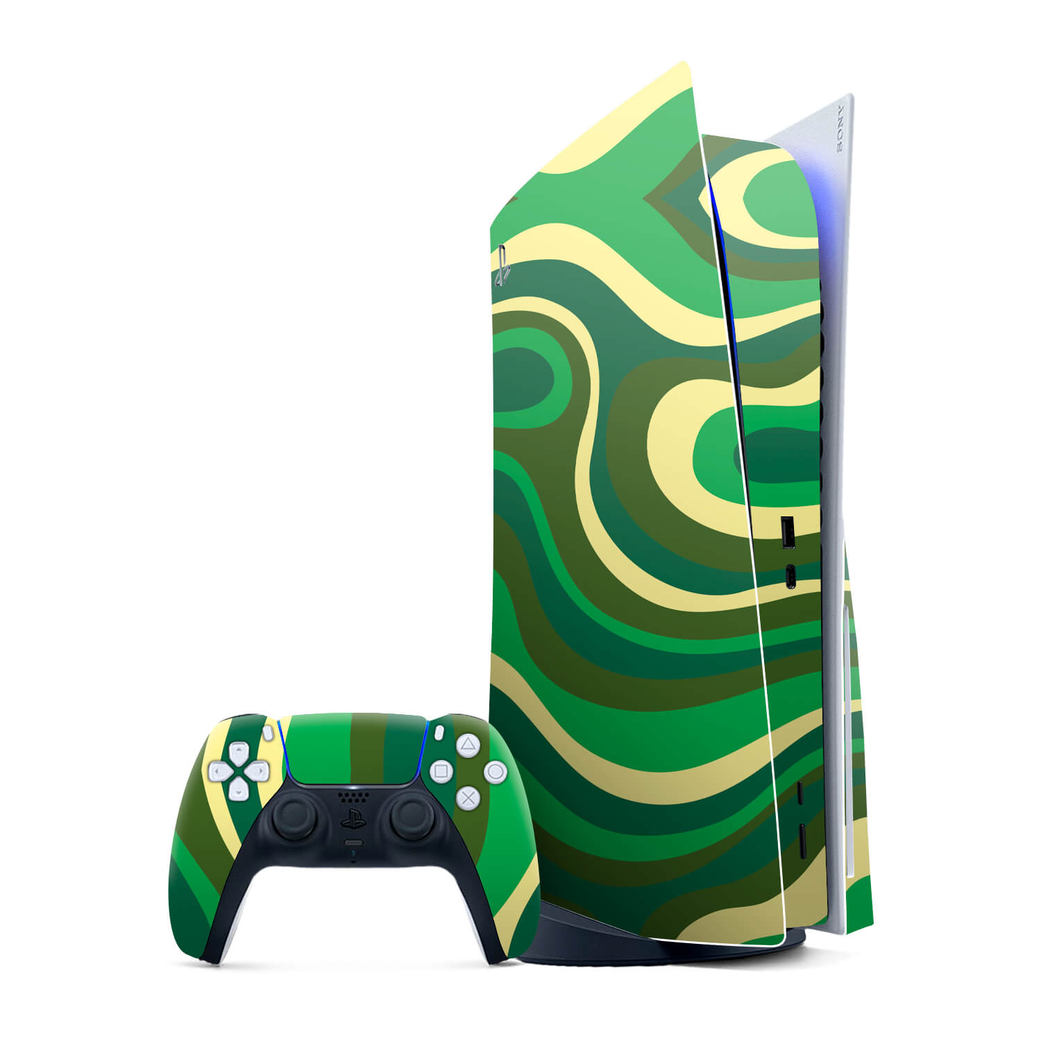 Sony PS5 Disc Edition Abstract jungle skins