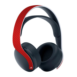 PS5 Pulse 3D Wireless Headset Red Carbon Fibre Skins