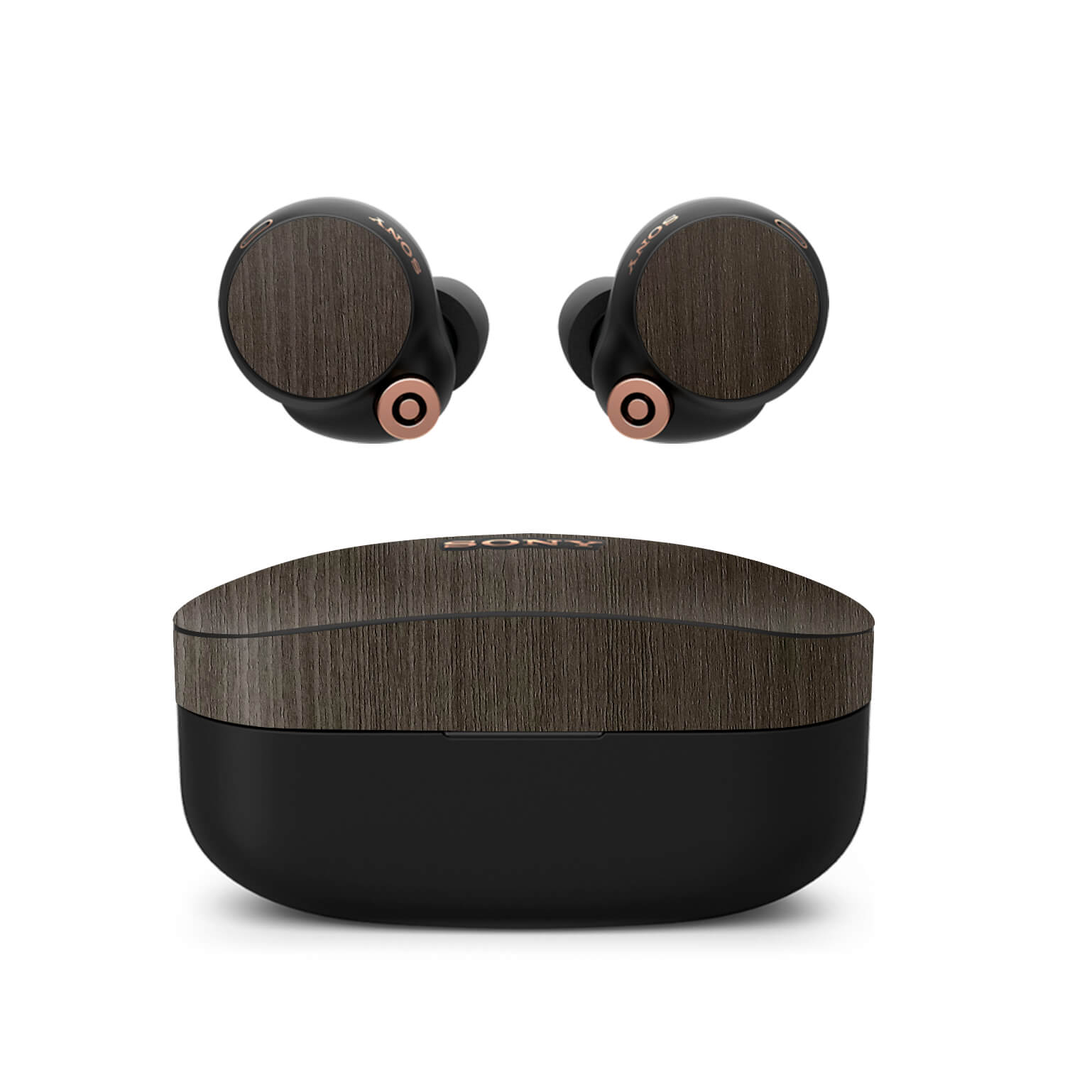 Sony WF-1000XM4 Earbud Silverblack wood skins