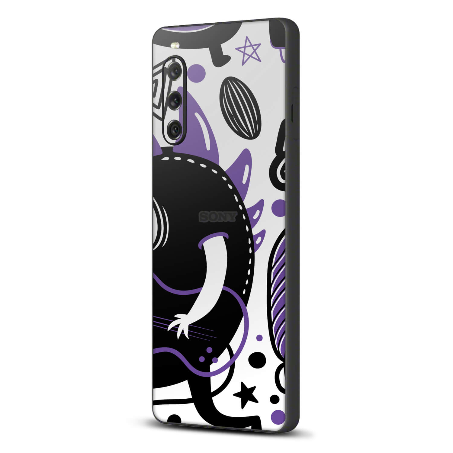 Sony Xperia 10 v Doodles monster purple skins