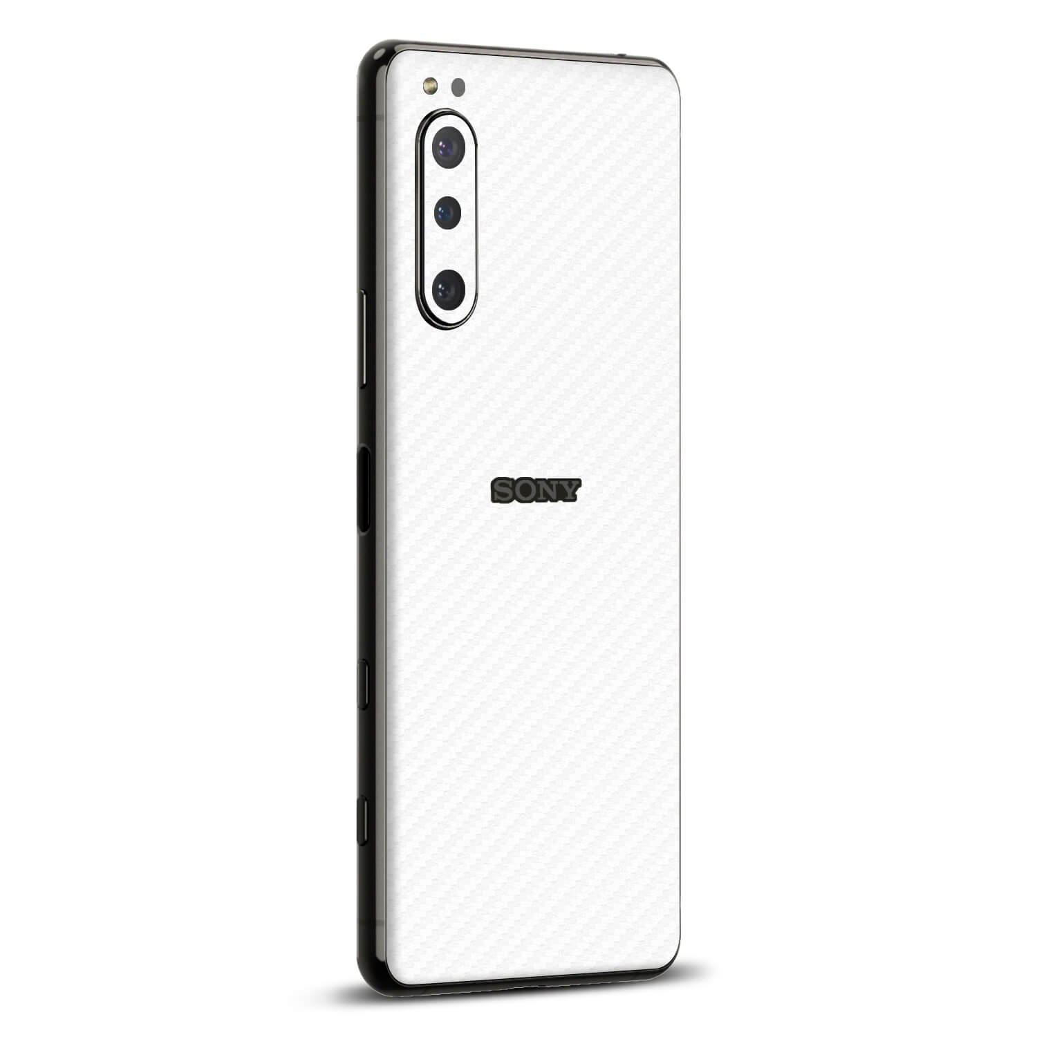 Sony Xperia 5 iv White carbon fibre skins