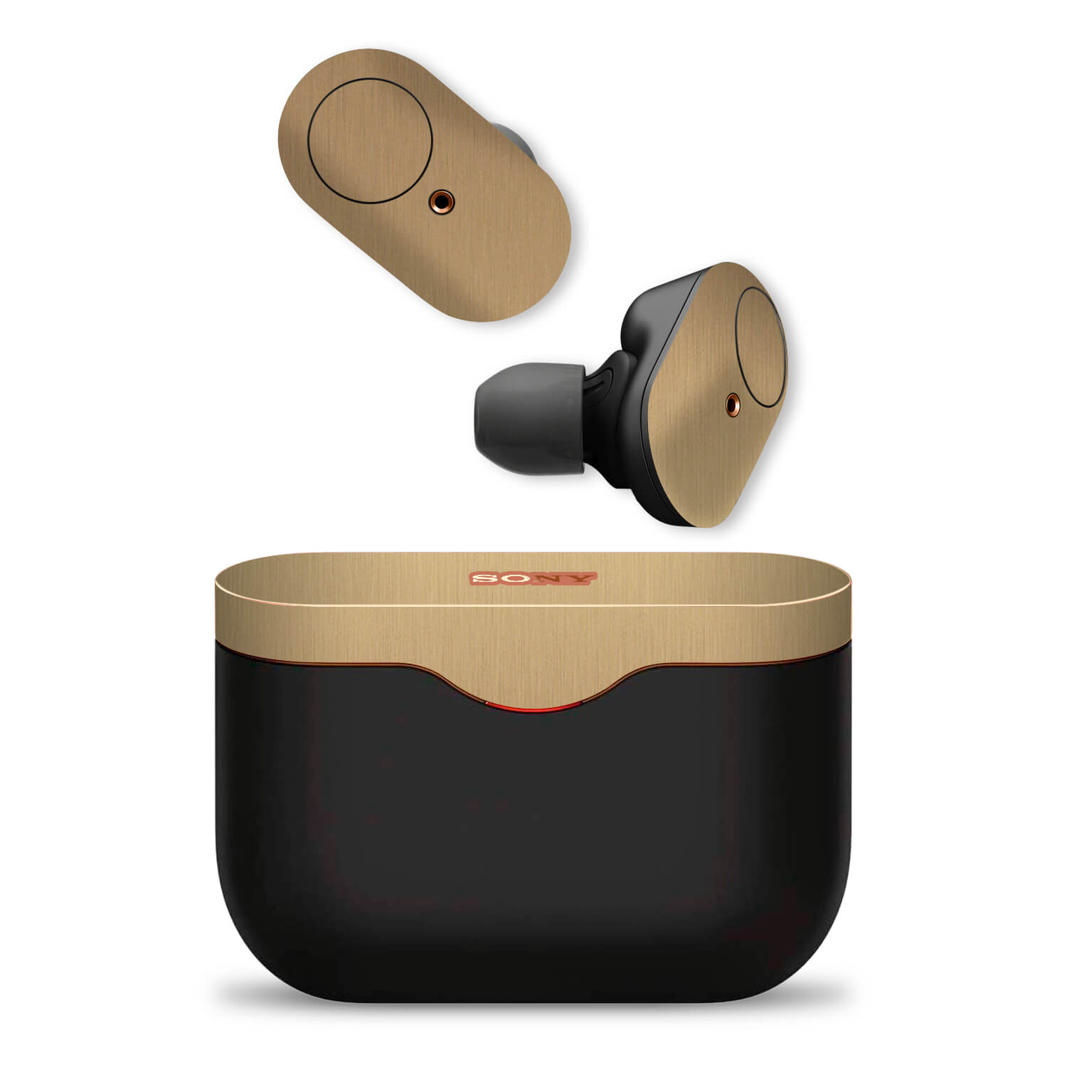 Sony WF-1000XM3 Wireless Noise Cancelling Headphone Brushed Gold Skins