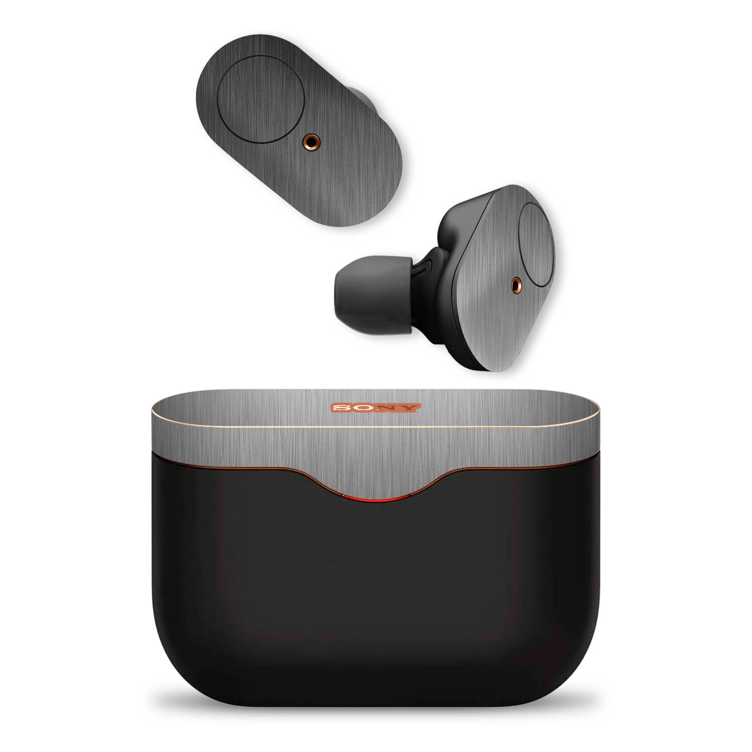 Sony WF-1000XM3 Wireless Noise Cancelling Headphone Brushed Titanium Skins