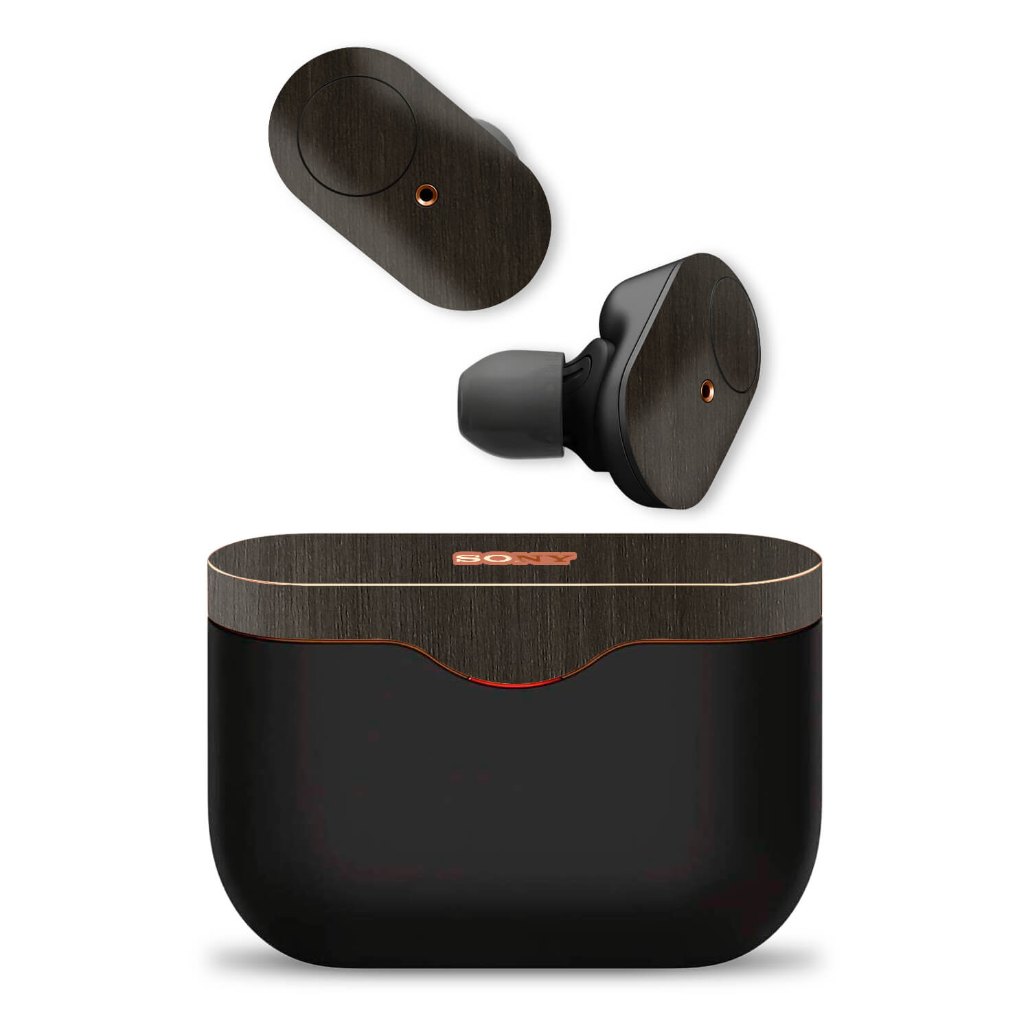 Sony WF-1000XM3 Wireless Noise Cancelling Headphone Silverblack Wood Skins
