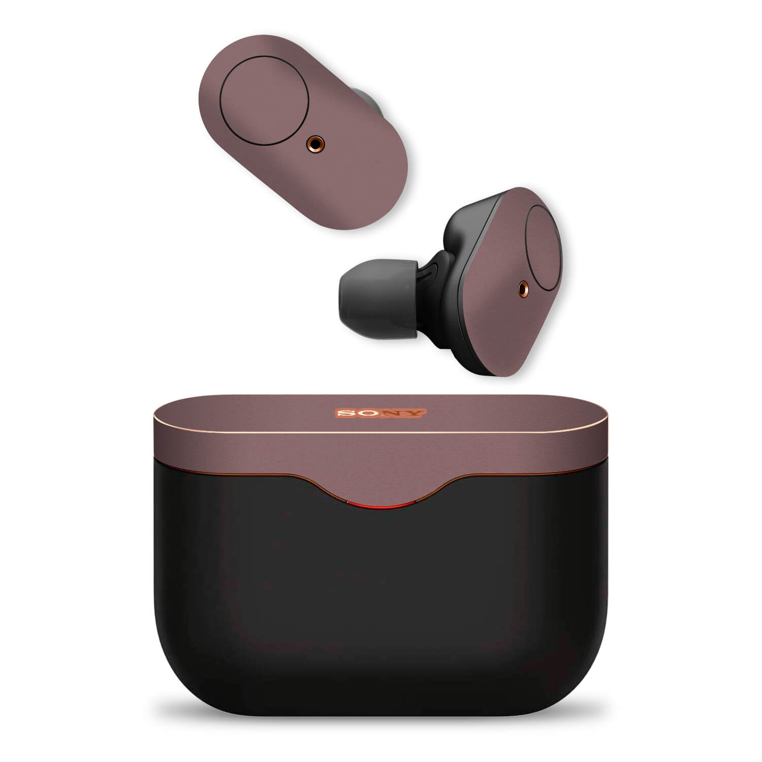 Sony WF-1000XM3 Wireless Noise Cancelling Headphone Textured Matt Mulberry Skins