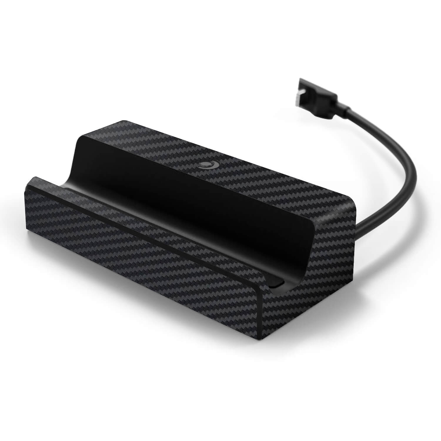 Steam Deck Docking Station Black carbon fibre skins