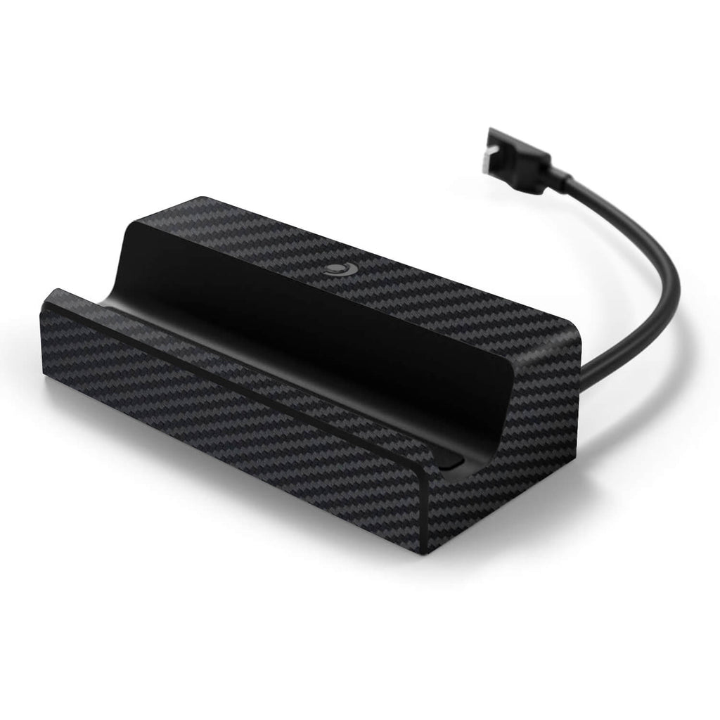 Steam Deck Docking Station Black carbon fibre skins