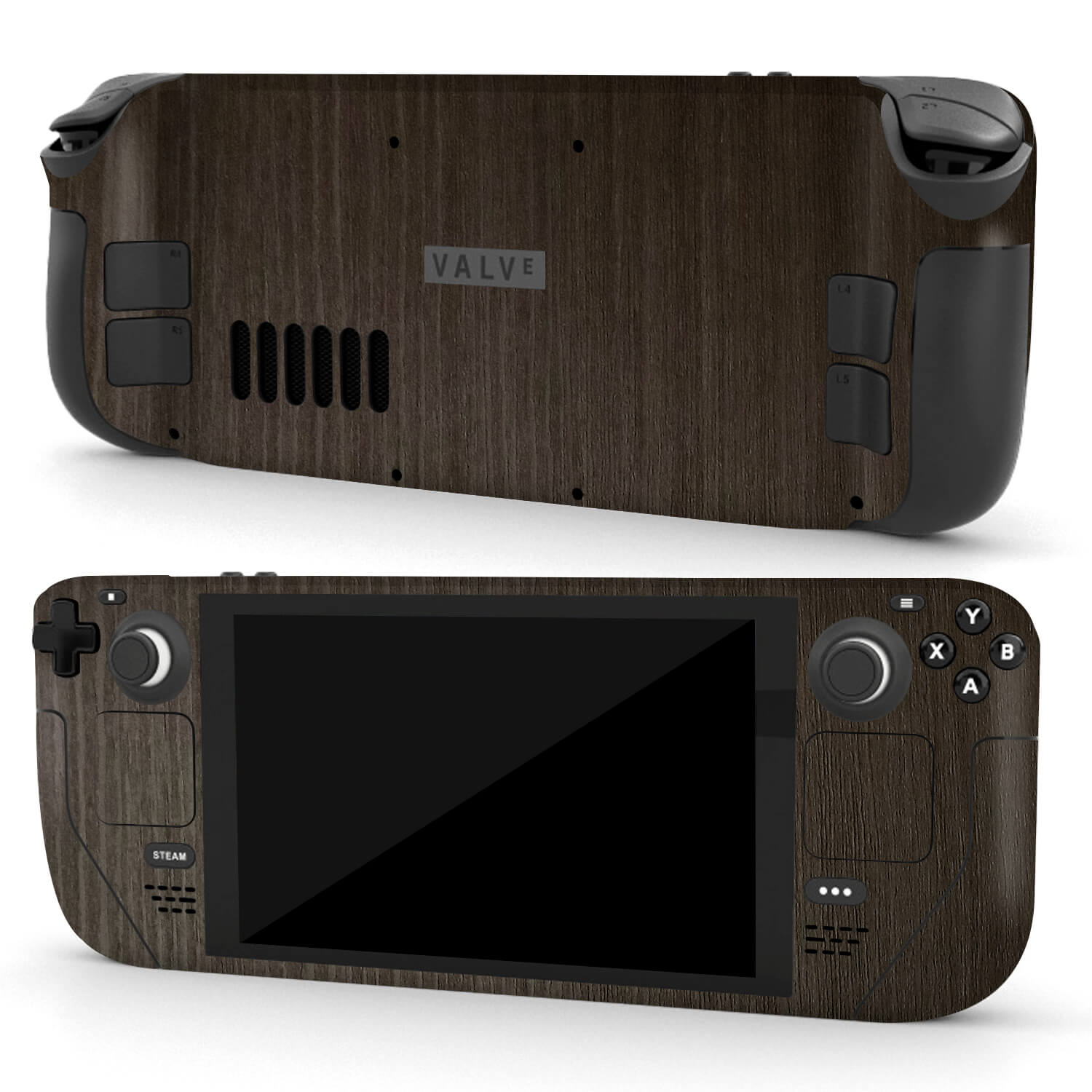 Steam Deck Silverblack wood skins