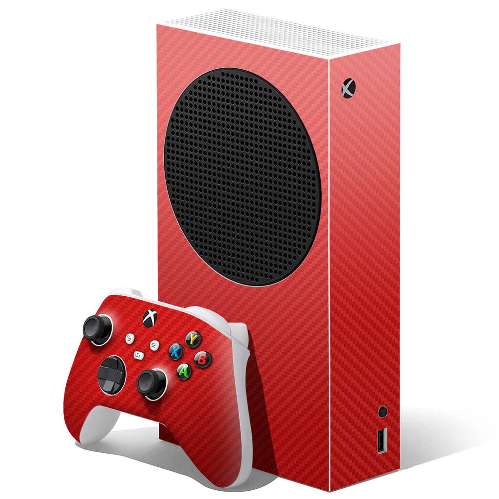 Xbox Series S Red Carbon Fibre Skins