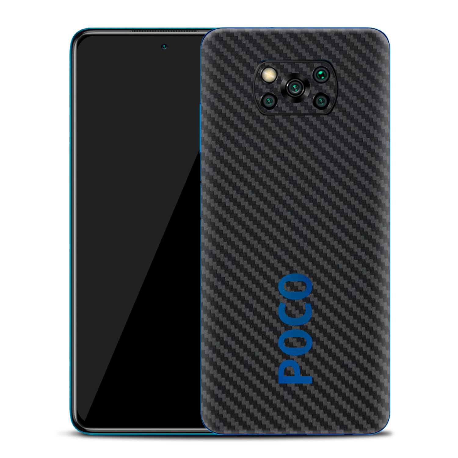 Xiaomi Pocophone X3 Black Carbon Fibre Skins