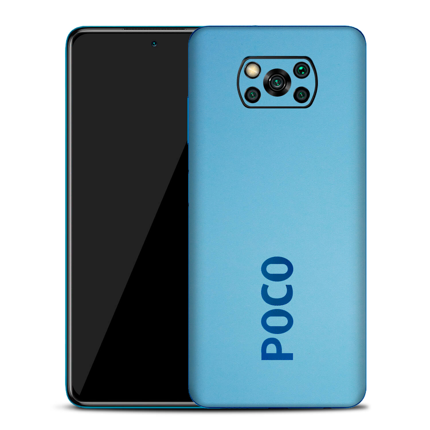 Xiaomi Pocophone X3 Textured Matt Light Blue Skins