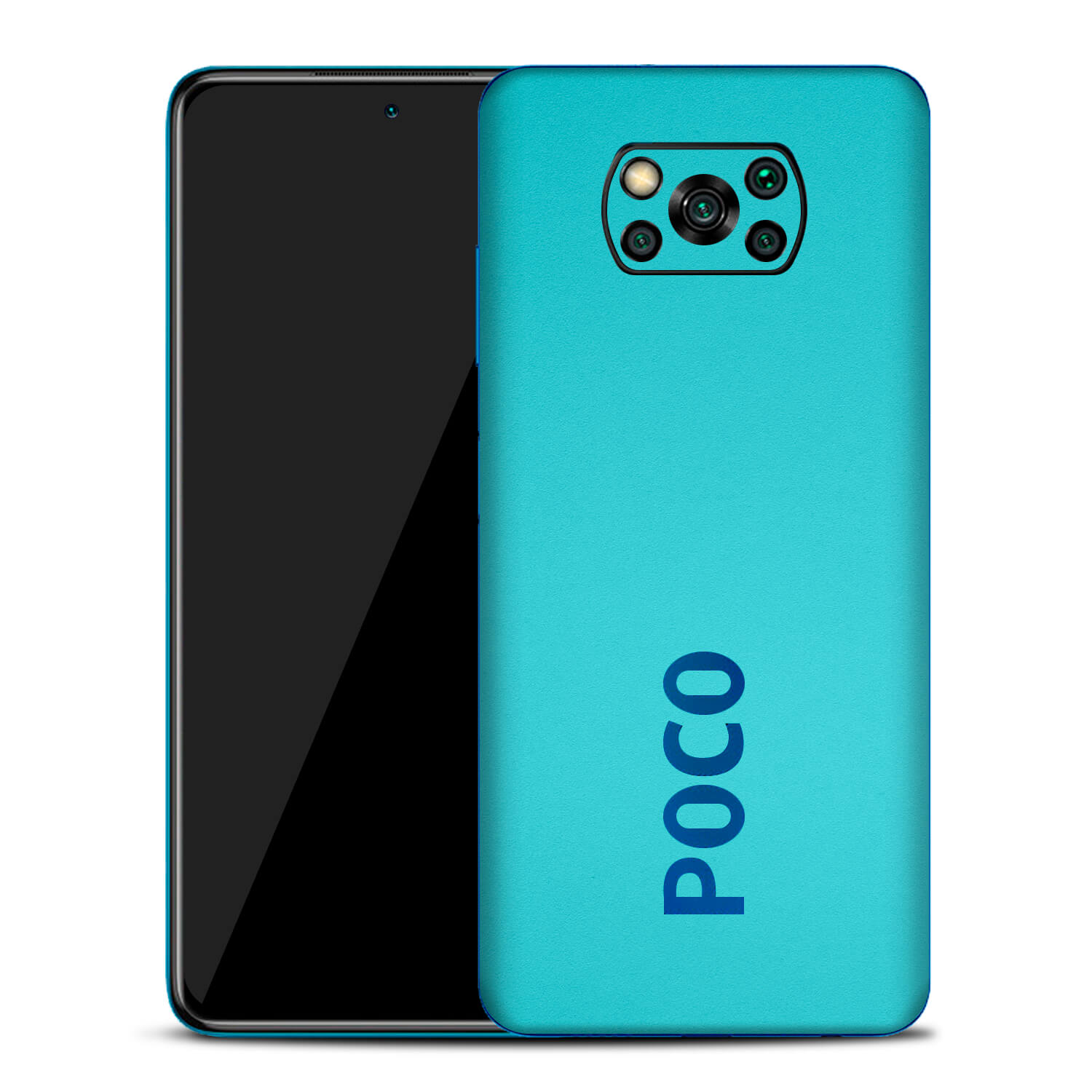 Xiaomi Pocophone X3 Textured Matt Turquoise Skins