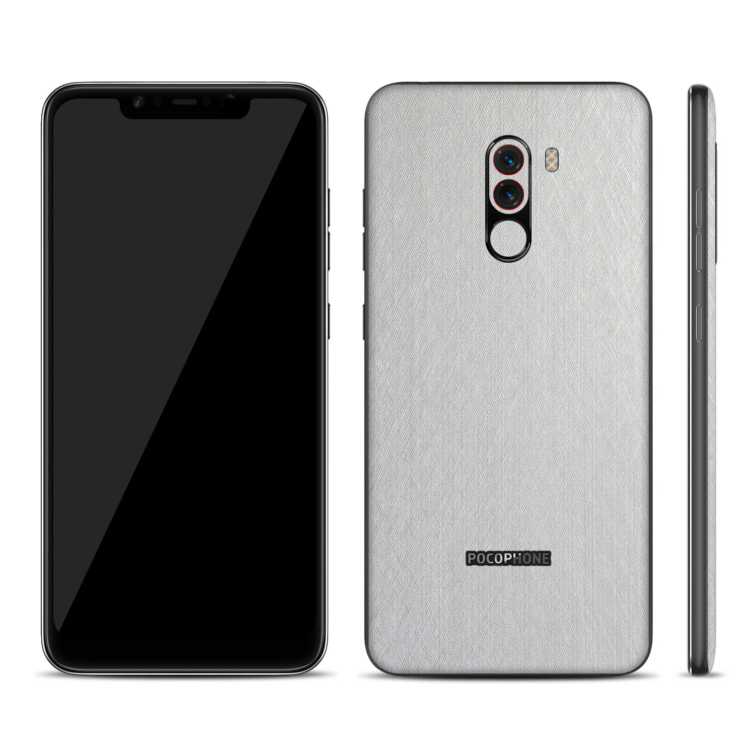 Xiaomi Pocophone F1 Brushed Aluminium Skins